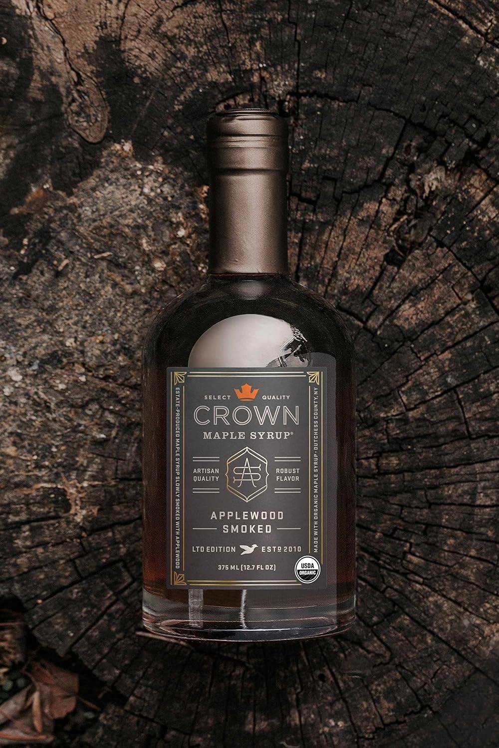 image:imageCrown Maple Applewood Smoked Organic Maple Syrup 100 Pure Grade A Gluten Free No Preservatives NonGMO Pancake and Breakfast Topping 127 FL Oz