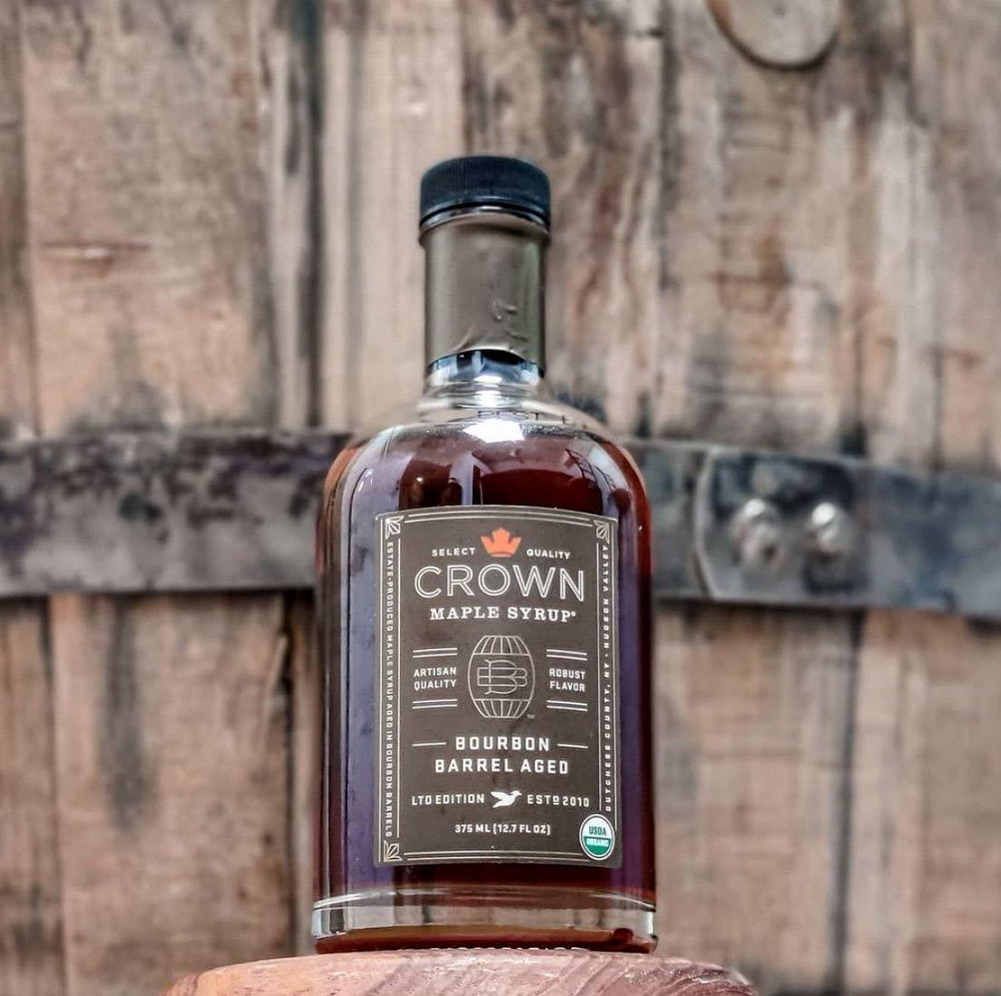 image:imageCrown Maple Bourbon Barrel Aged Organic Maple Syrup 128 Fl Oz Pancakes Flavor Cocktails Marinades and SaucesBourbon Barrel Aged