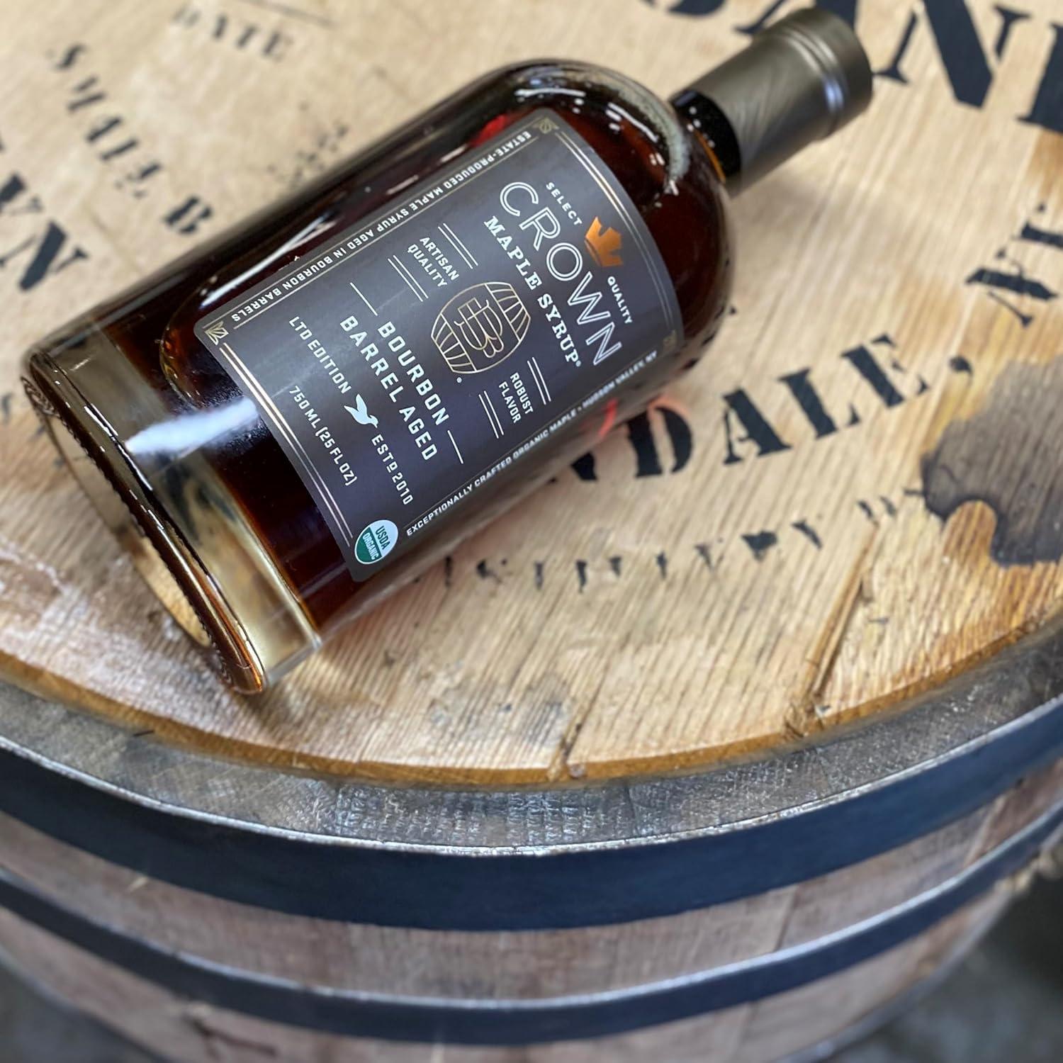 image:imageCrown Maple Bourbon Barrel Aged Organic Maple Syrup 128 Fl Oz Pancakes Flavor Cocktails Marinades and SaucesBourbon Barrel Aged