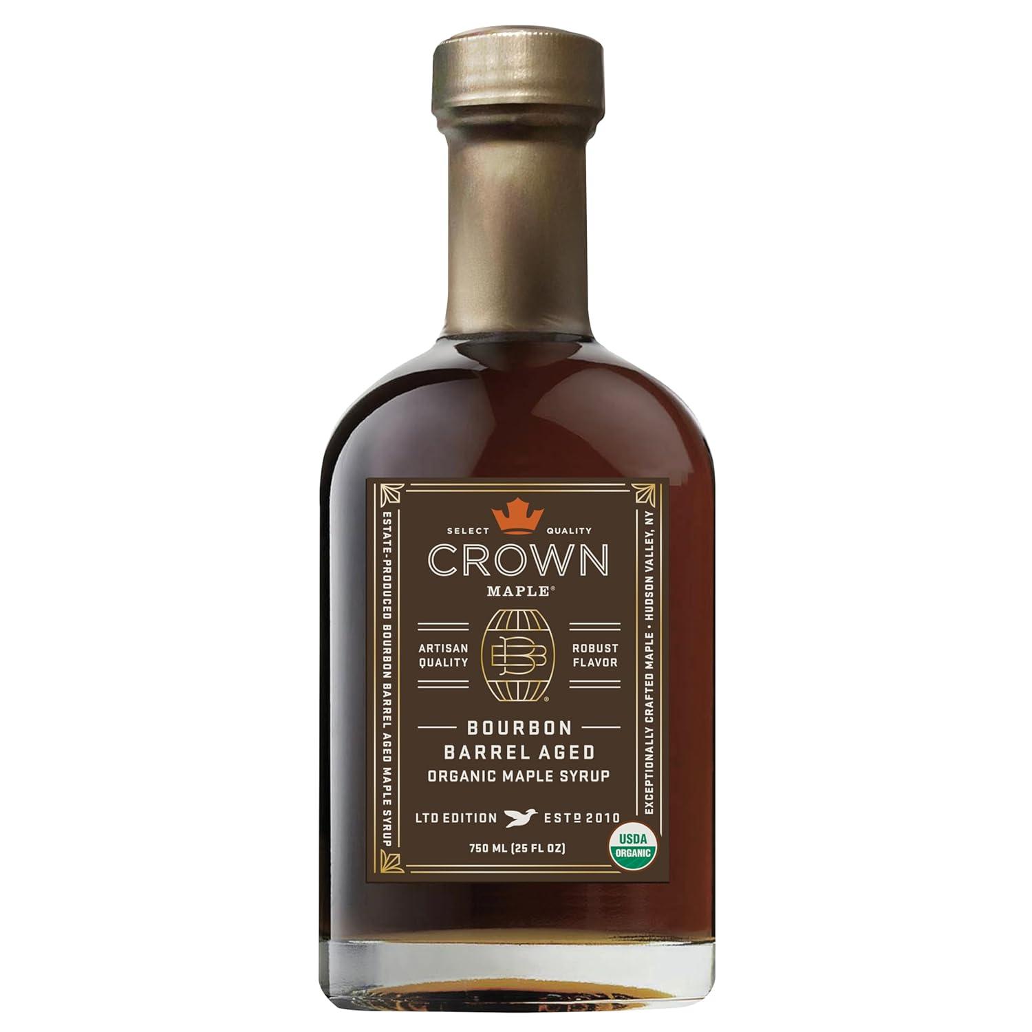 image:imageCrown Maple Bourbon Barrel Aged Organic Maple Syrup 128 Fl Oz Pancakes Flavor Cocktails Marinades and SaucesBourbon Barrel Aged
