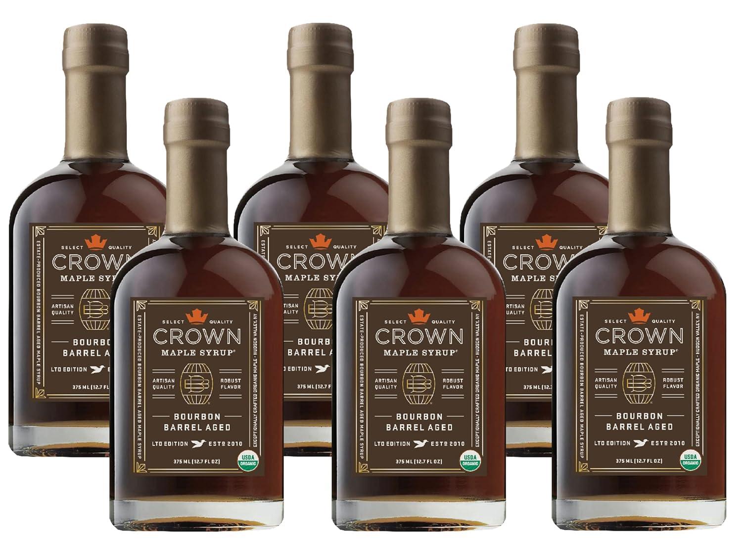 image:imageCrown Maple Bourbon Barrel Aged Organic Maple Syrup 128 Fl Oz Pancakes Flavor Cocktails Marinades and SaucesBourbon Barrel Aged