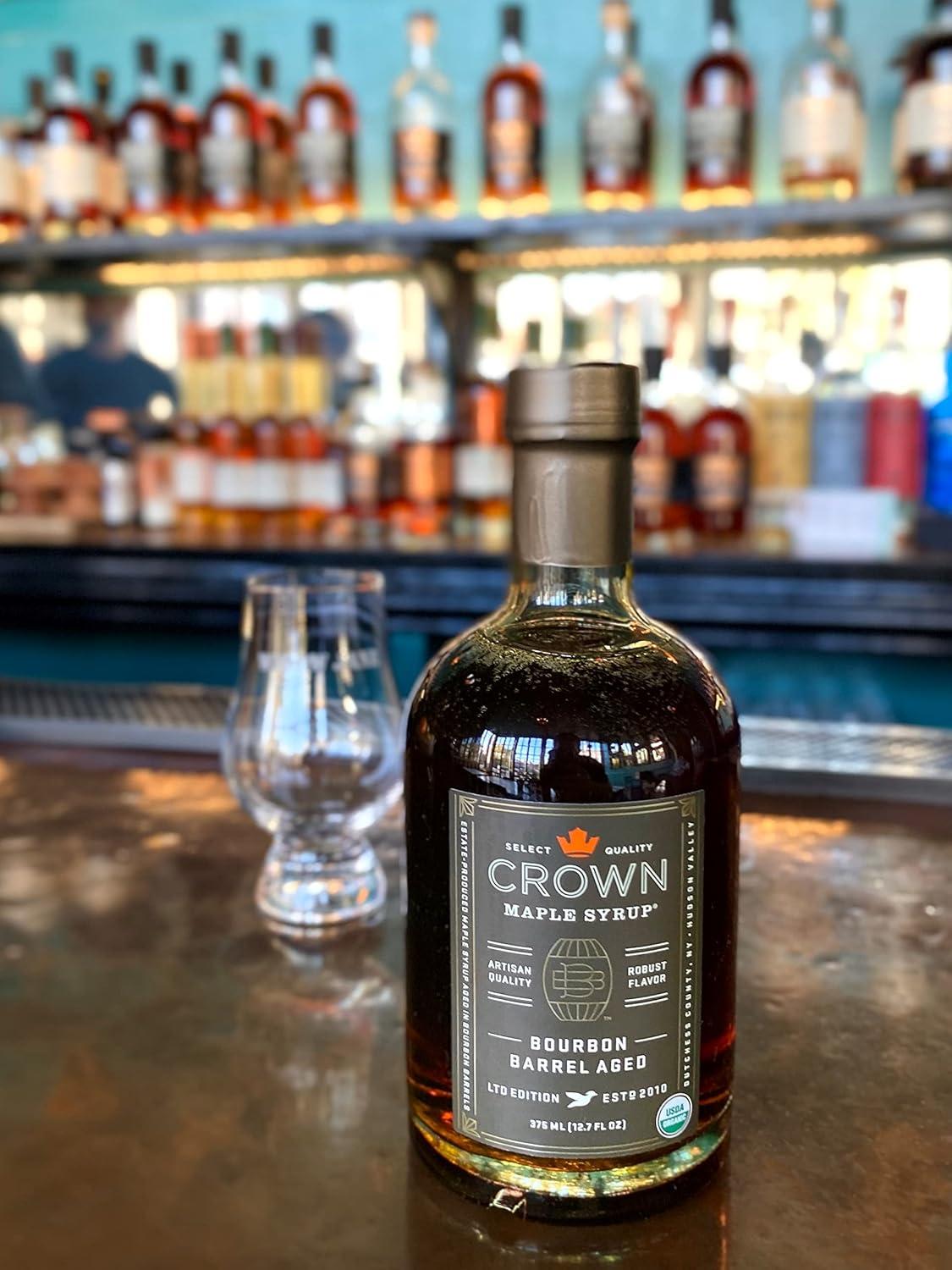 image:imageCrown Maple Bourbon Barrel Aged Organic Maple Syrup 128 Fl Oz Pancakes Flavor Cocktails Marinades and SaucesBourbon Barrel Aged