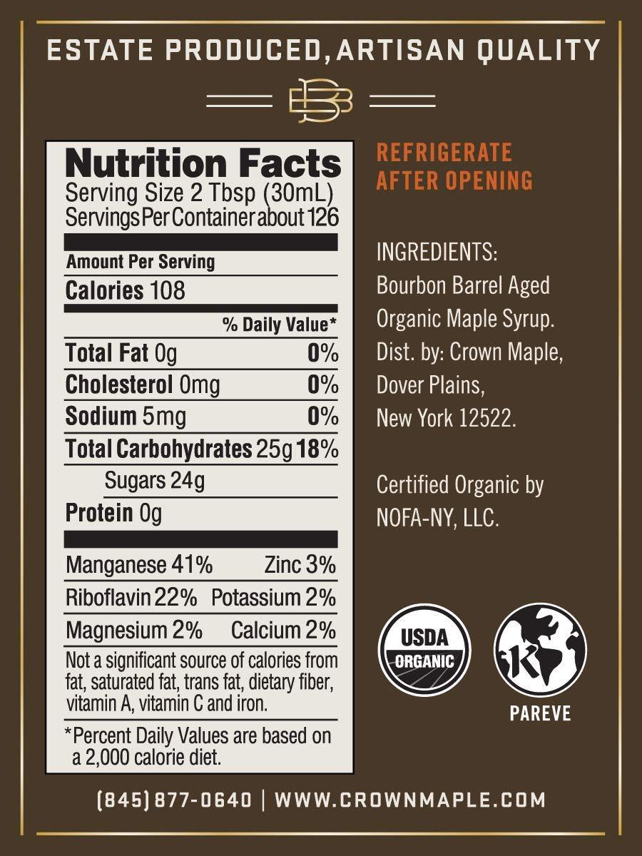 image:imageCrown Maple Bourbon Barrel Aged Organic Maple Syrup 128 Fl Oz Pancakes Flavor Cocktails Marinades and SaucesBourbon Barrel Aged