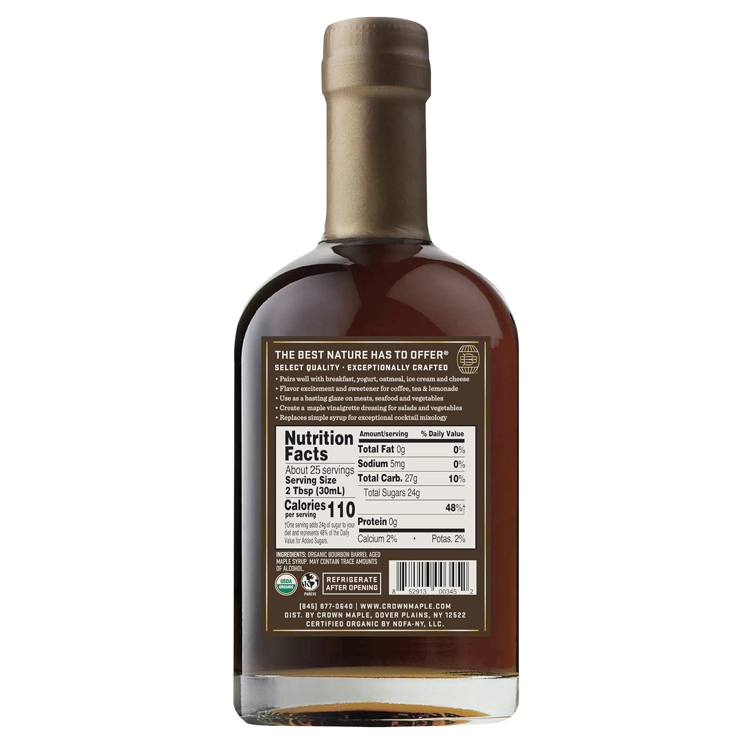 image:imageCrown Maple Bourbon Barrel Aged Organic Maple Syrup 128 Fl Oz Pancakes Flavor Cocktails Marinades and SaucesBourbon Barrel Aged