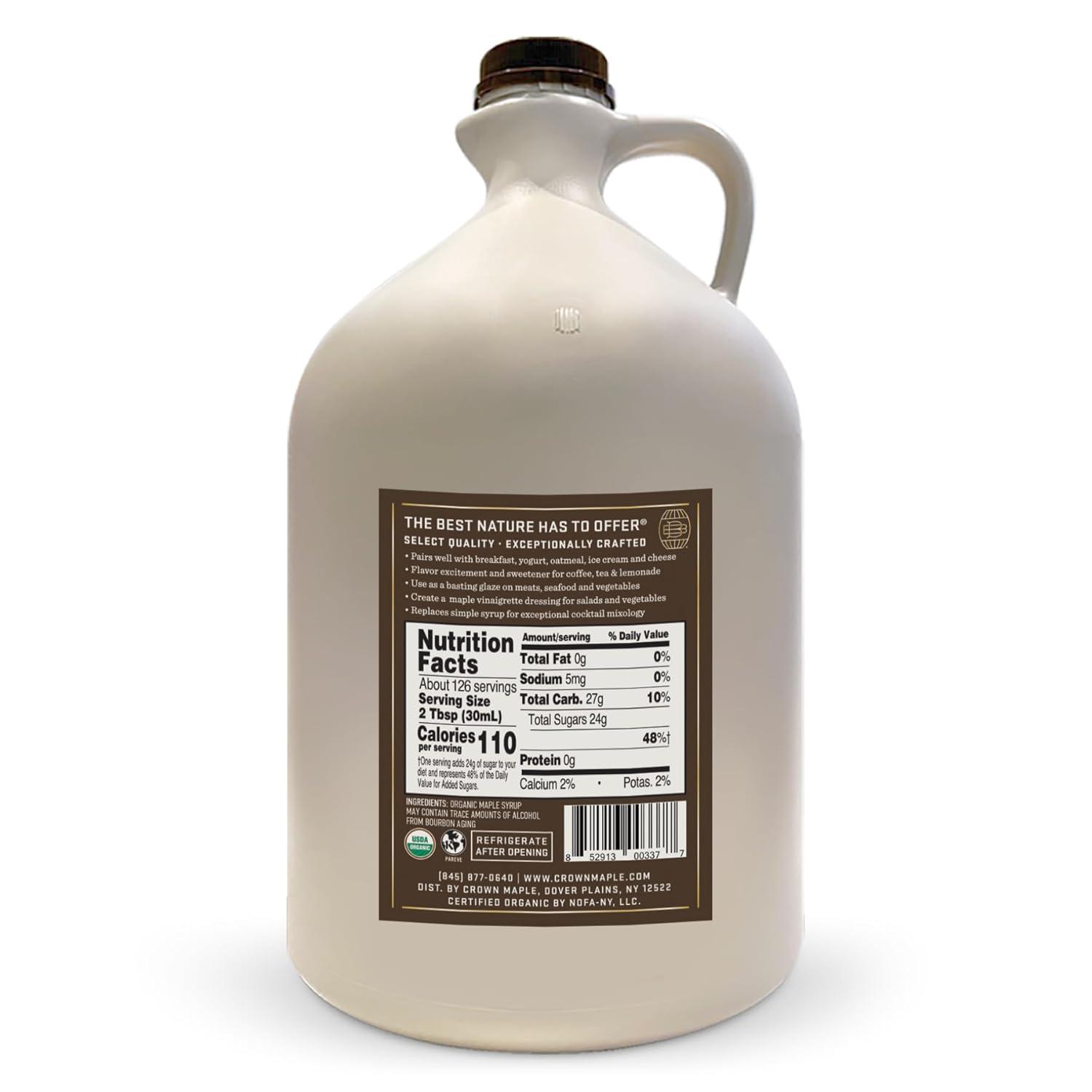 image:imageCrown Maple Bourbon Barrel Aged Organic Maple Syrup 128 Fl Oz Pancakes Flavor Cocktails Marinades and SaucesBourbon Barrel Aged