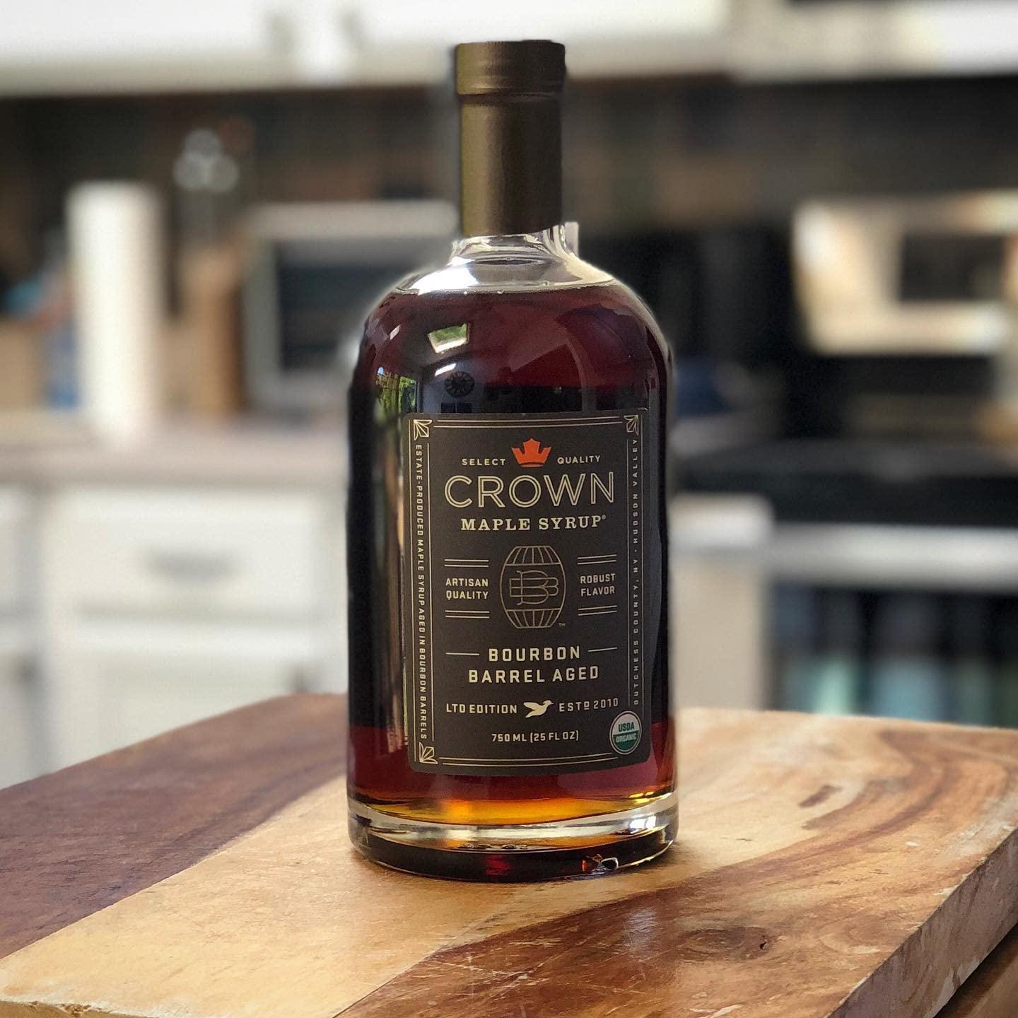 image:imageCrown Maple Bourbon Barrel Aged Organic Maple Syrup 128 Fl Oz Pancakes Flavor Cocktails Marinades and SaucesBourbon Barrel Aged