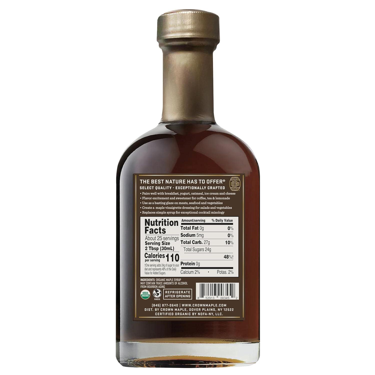 image:imageCrown Maple Bourbon Barrel Aged Organic Maple Syrup 128 Fl Oz Pancakes Flavor Cocktails Marinades and SaucesBourbon Barrel Aged