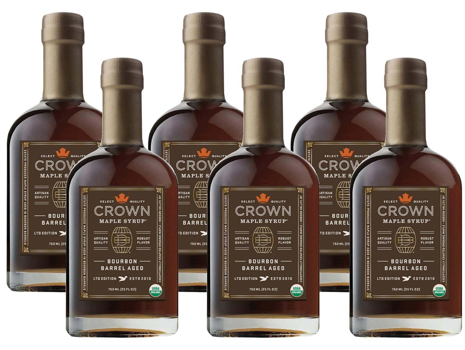 image:imageCrown Maple Bourbon Barrel Aged Organic Maple Syrup 128 Fl Oz Pancakes Flavor Cocktails Marinades and SaucesBourbon Barrel Aged