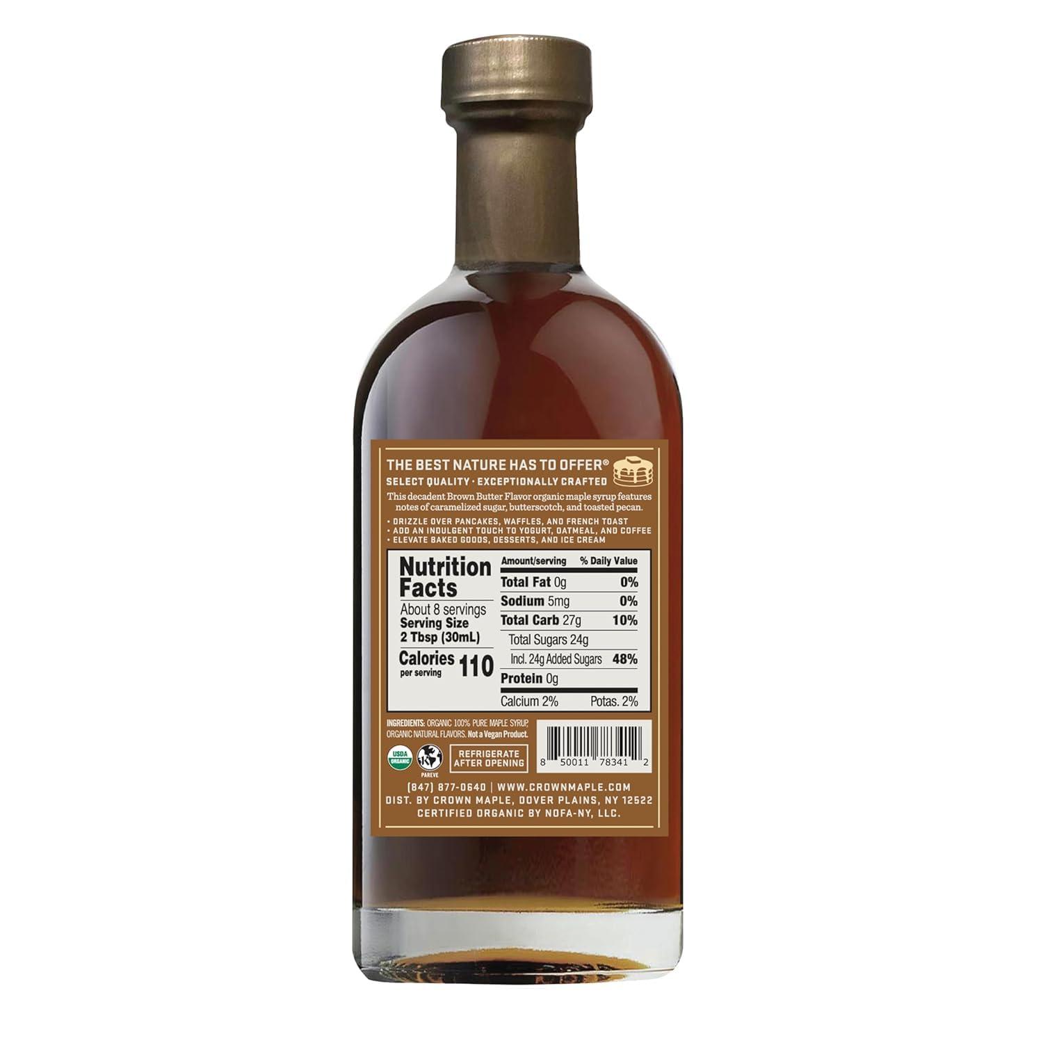 image:imageCrown Maple Brown Butter Flavor Organic Maple Syrup 85 Fl Oz Pack of 6Brown Butter Flavor