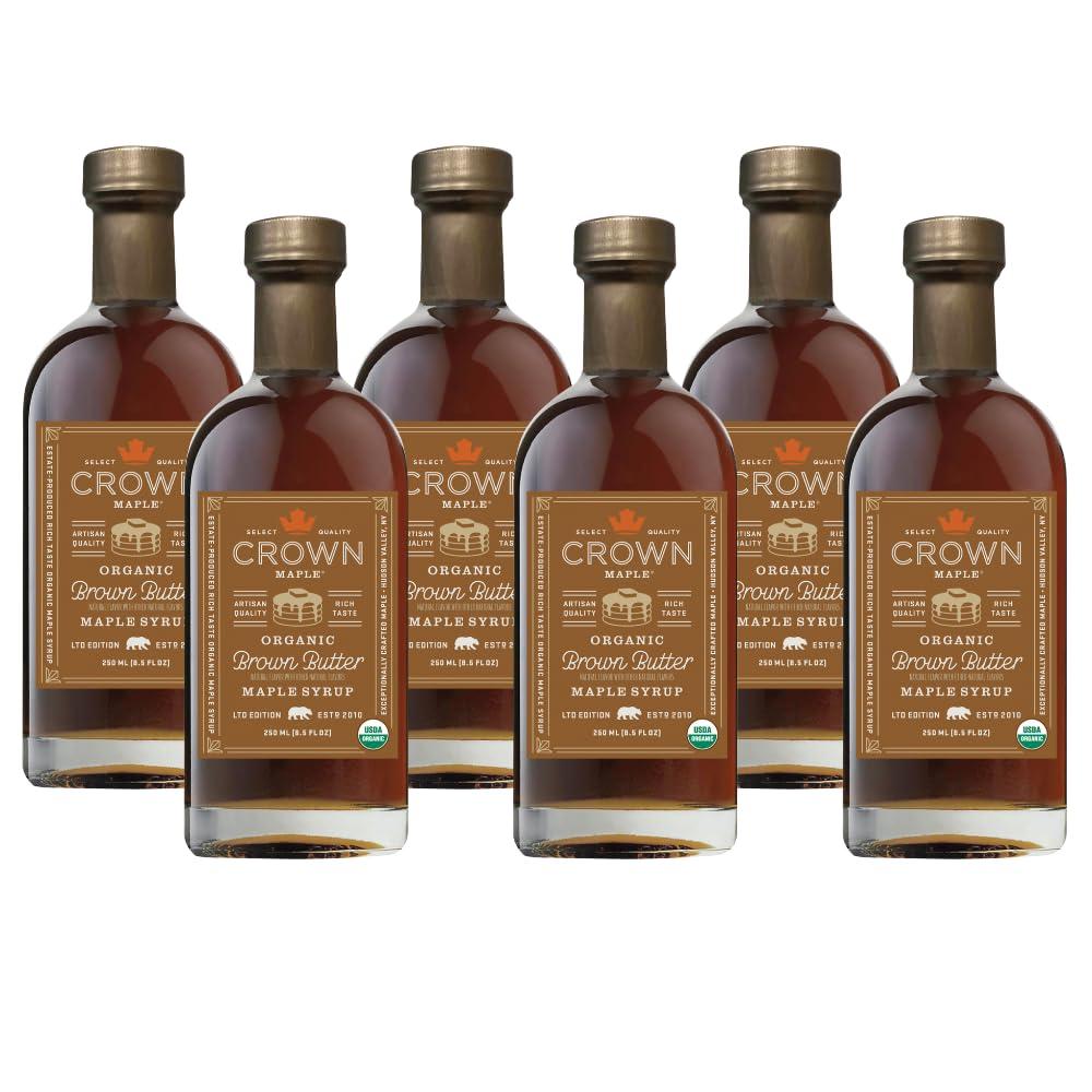 image:imageCrown Maple Brown Butter Flavor Organic Maple Syrup 85 Fl Oz Pack of 6Brown Butter Flavor
