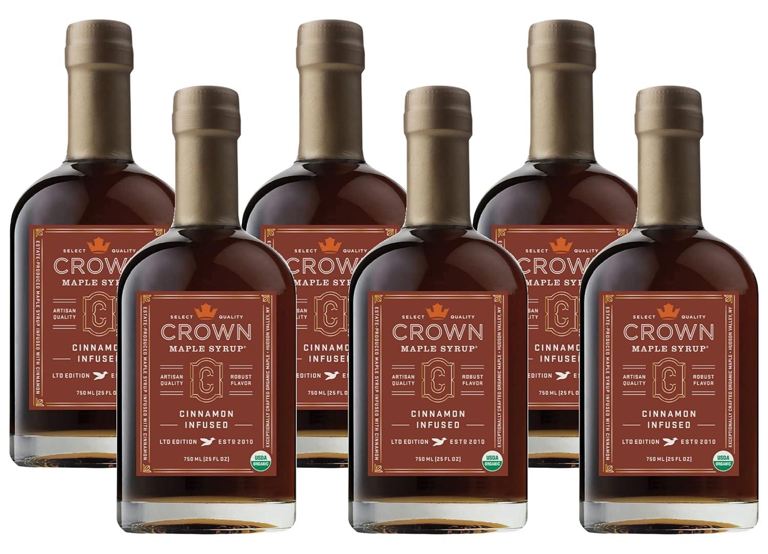 image:imageCrown Maple Brown Butter Flavor Organic Maple Syrup 85 Fl Oz Pack of 6Cinnamon Infused