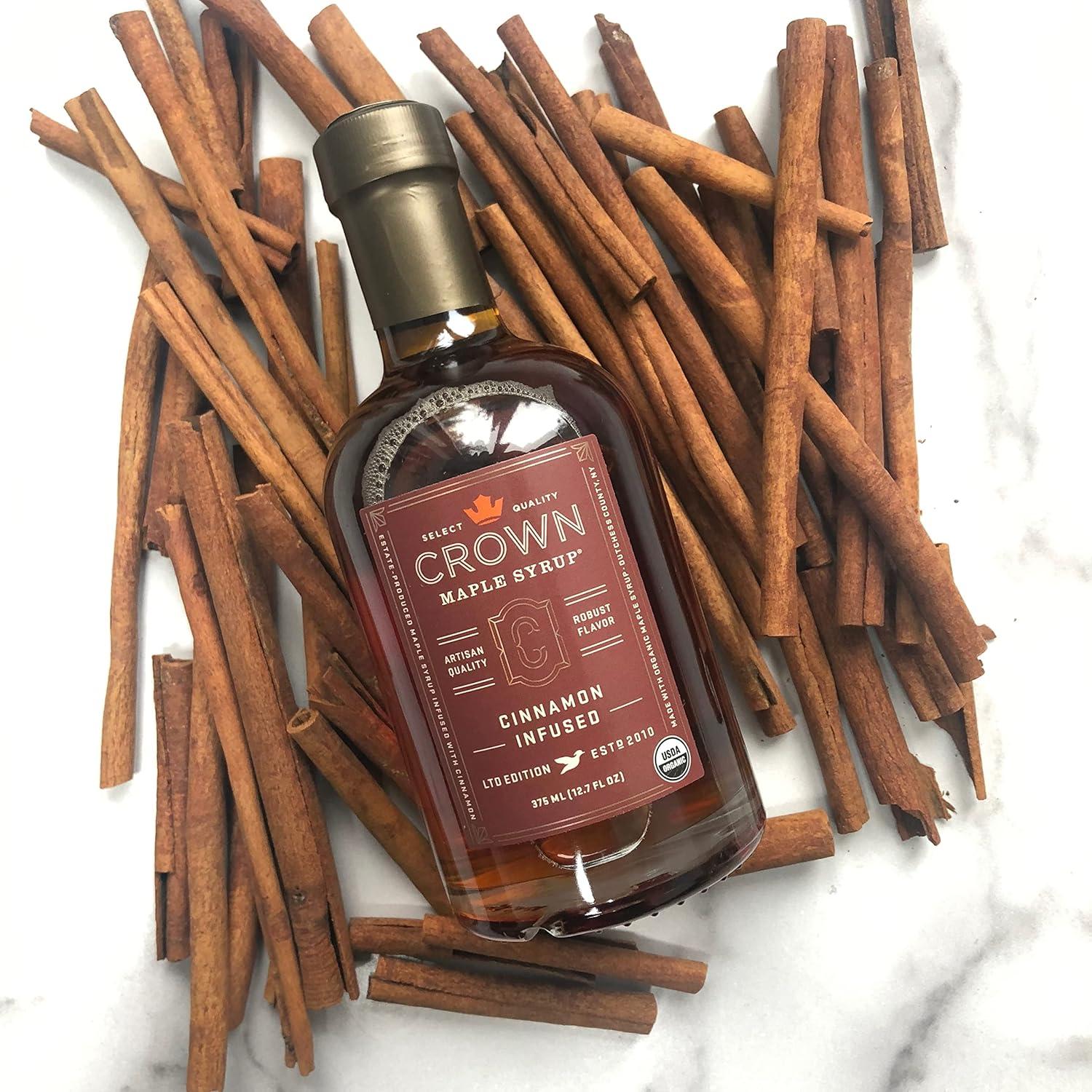 image:imageCrown Maple Brown Butter Flavor Organic Maple Syrup 85 Fl Oz Pack of 6Cinnamon Infused