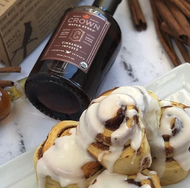 image:imageCrown Maple Brown Butter Flavor Organic Maple Syrup 85 Fl Oz Pack of 6Cinnamon Infused