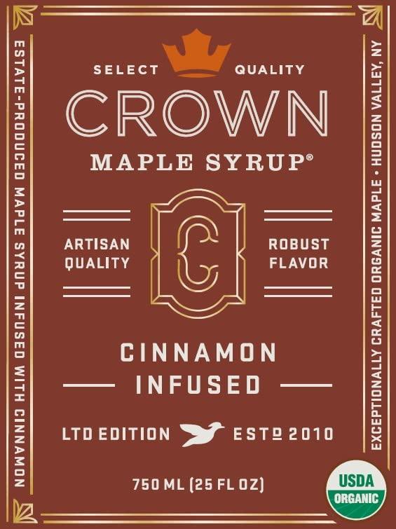 image:imageCrown Maple Brown Butter Flavor Organic Maple Syrup 85 Fl Oz Pack of 6Cinnamon Infused