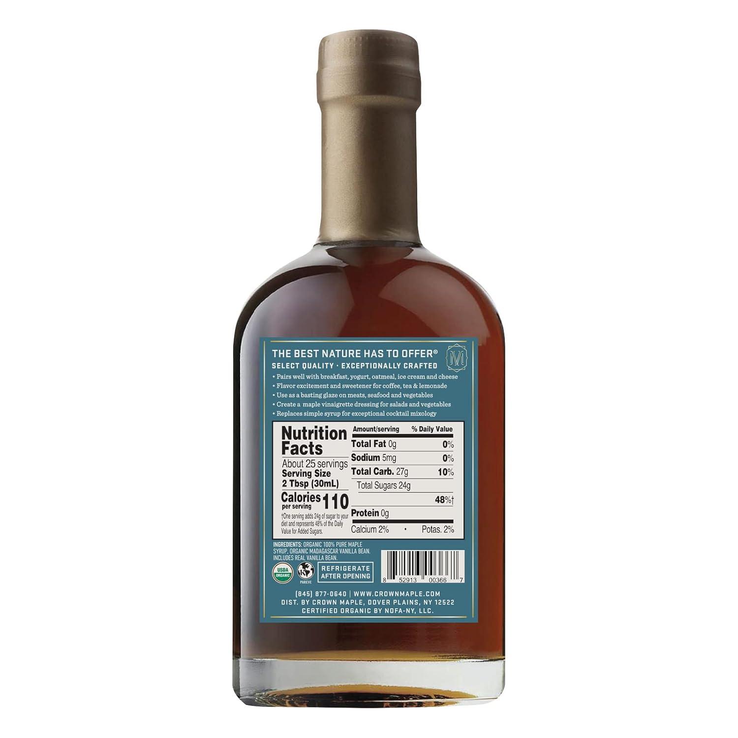 image:imageCrown Maple Brown Butter Flavor Organic Maple Syrup 85 Fl Oz Pack of 6Madagascar Vanilla