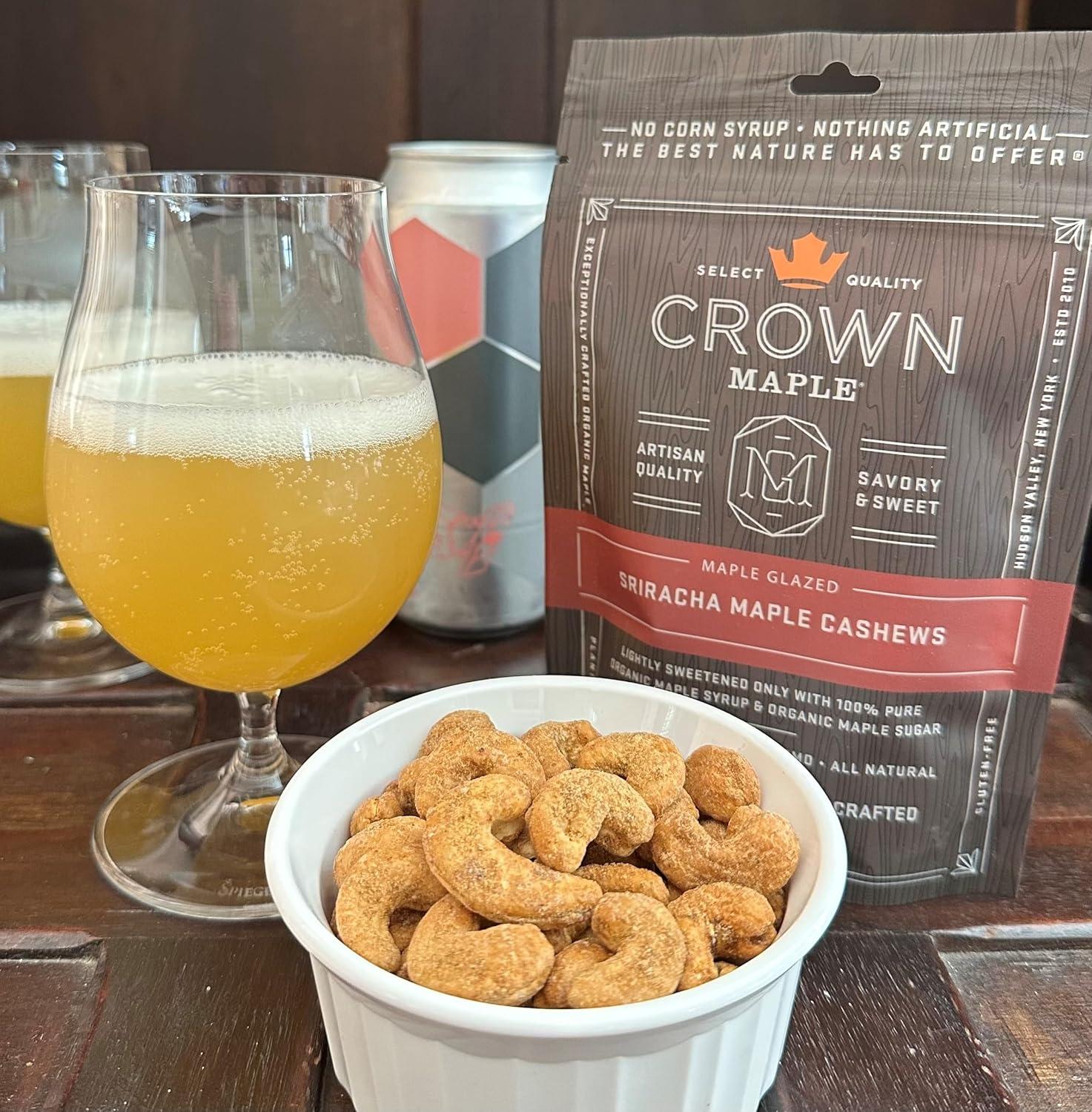 image:imageCrown Maple Glazed Nuts Variety Pack Lightly Sweetened with 100 Pure Organic Maple Syrup and Maple Sugar 4 oz Pack of 3