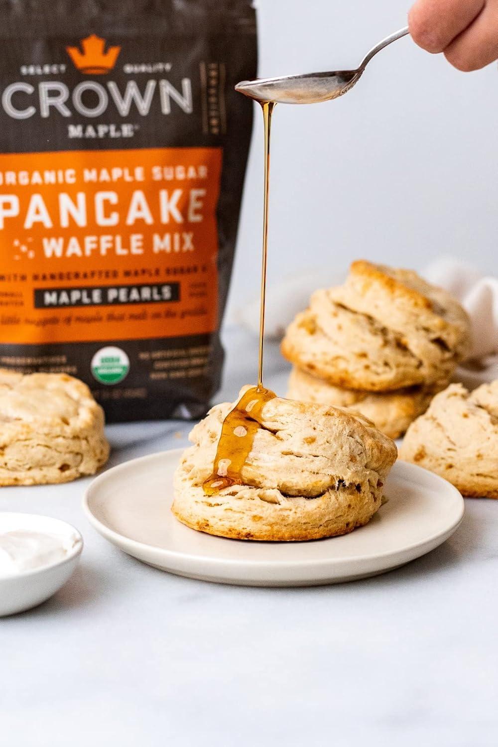 image:imageCrown Maple Organic Maple Sugar Pancake and Waffle Mix 16oz with Handcrafted Maple Sugar and SmallBatch Maple Pearls16 Ounce Pack of 1