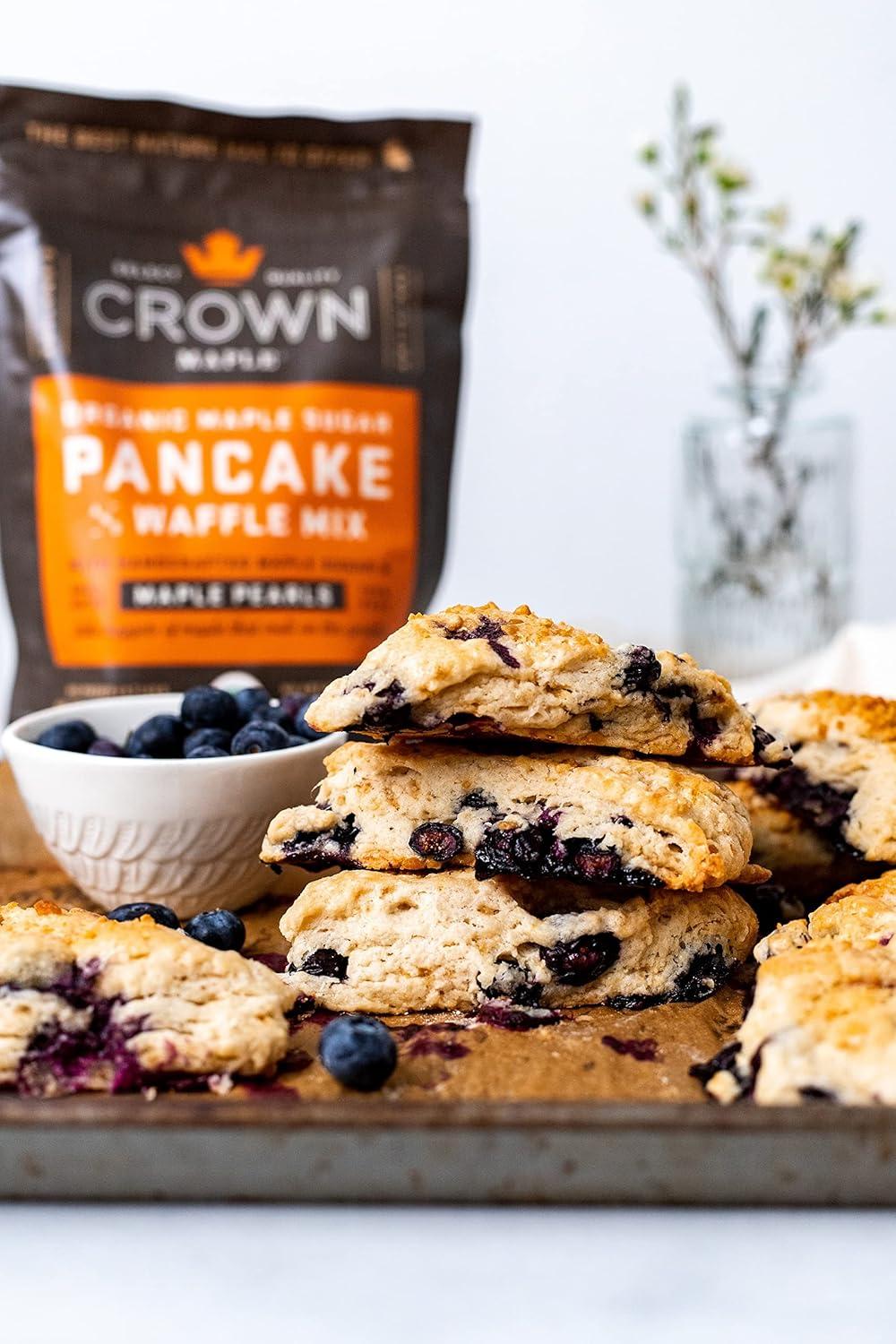 image:imageCrown Maple Organic Maple Sugar Pancake and Waffle Mix 16oz with Handcrafted Maple Sugar and SmallBatch Maple Pearls16 Ounce Pack of 6