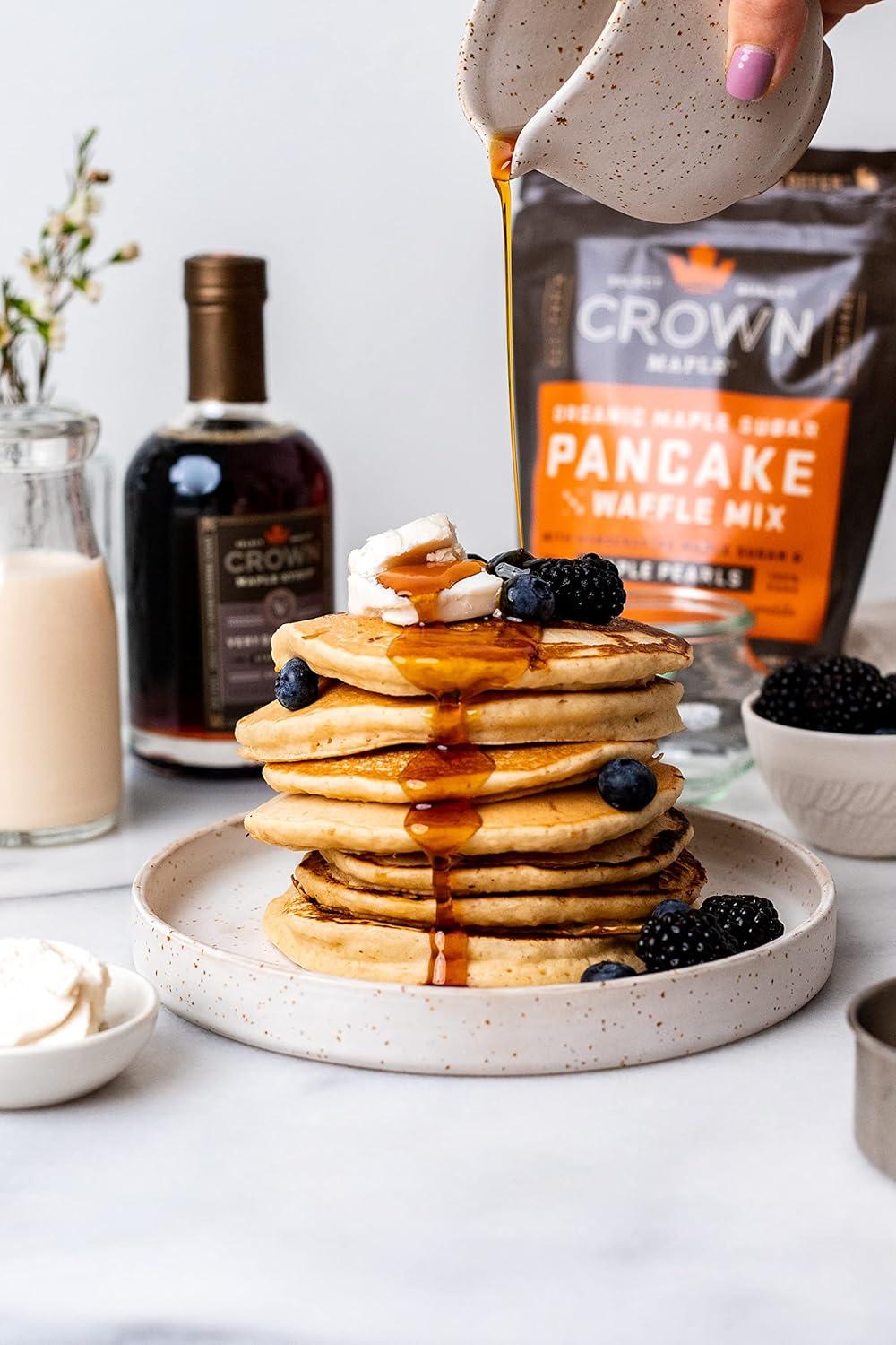 image:imageCrown Maple Organic Maple Sugar Pancake and Waffle Mix 16oz with Handcrafted Maple Sugar and SmallBatch Maple Pearls16 Ounce Pack of 6
