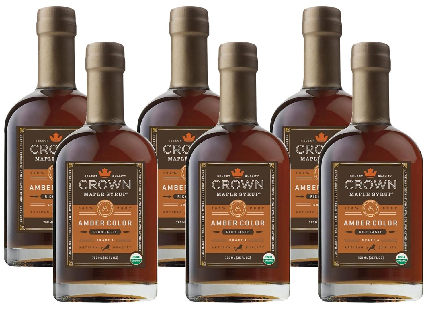 image:imageCrown Maple Very Dark Color Strong Taste Certified Organic Grade A Maple Syrup 128 Fl Oz 1 Gallon Single Pancakes Basting Glazes Sauces MustardsAmber