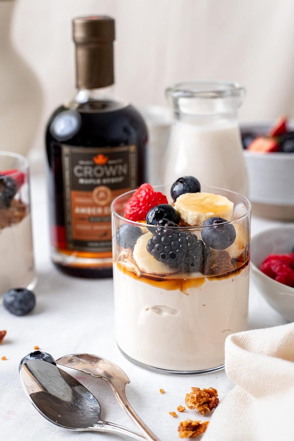 image:imageCrown Maple Very Dark Color Strong Taste Certified Organic Grade A Maple Syrup 128 Fl Oz 1 Gallon Single Pancakes Basting Glazes Sauces MustardsAmber