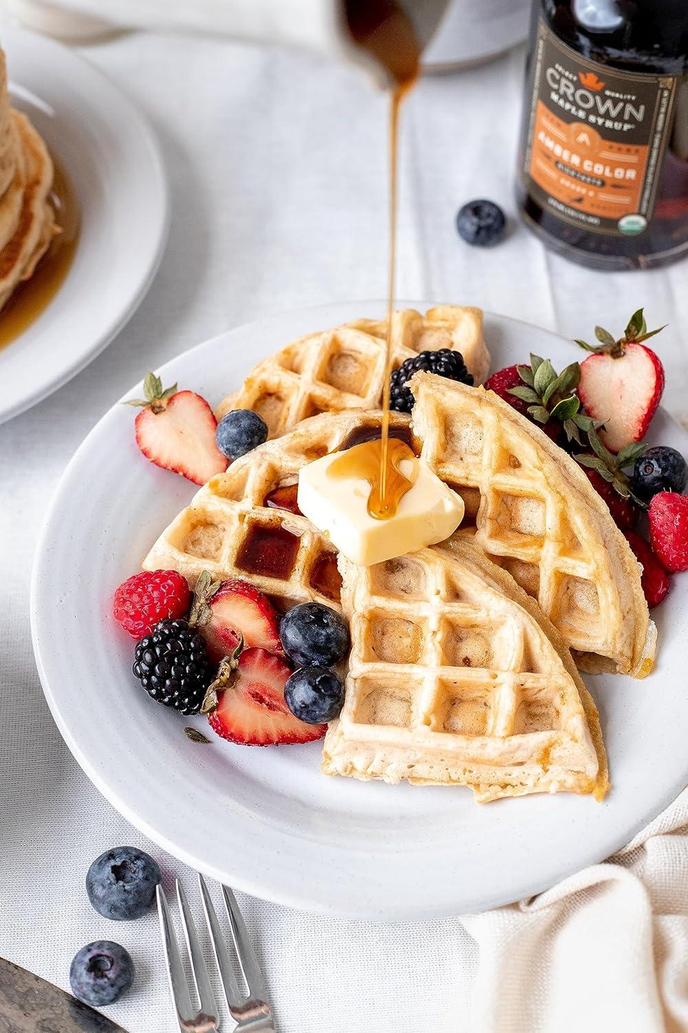 image:imageCrown Maple Very Dark Color Strong Taste Certified Organic Grade A Maple Syrup 128 Fl Oz 1 Gallon Single Pancakes Basting Glazes Sauces MustardsAmber