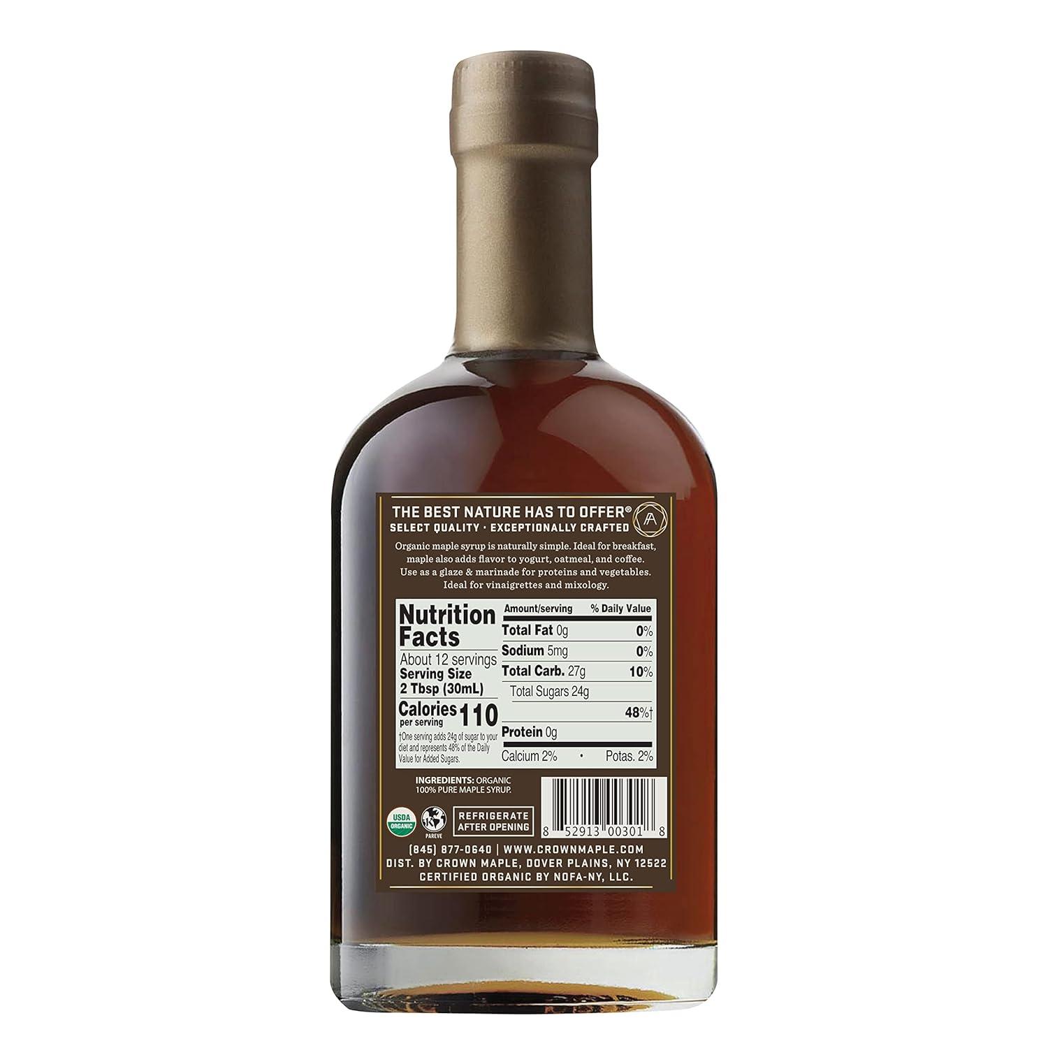 image:imageCrown Maple Very Dark Color Strong Taste Certified Organic Grade A Maple Syrup 128 Fl Oz 1 Gallon Single Pancakes Basting Glazes Sauces MustardsAmber