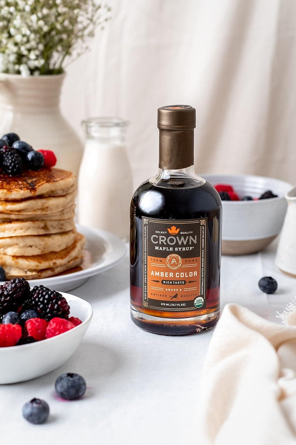 image:imageCrown Maple Very Dark Color Strong Taste Certified Organic Grade A Maple Syrup 128 Fl Oz 1 Gallon Single Pancakes Basting Glazes Sauces MustardsAmber