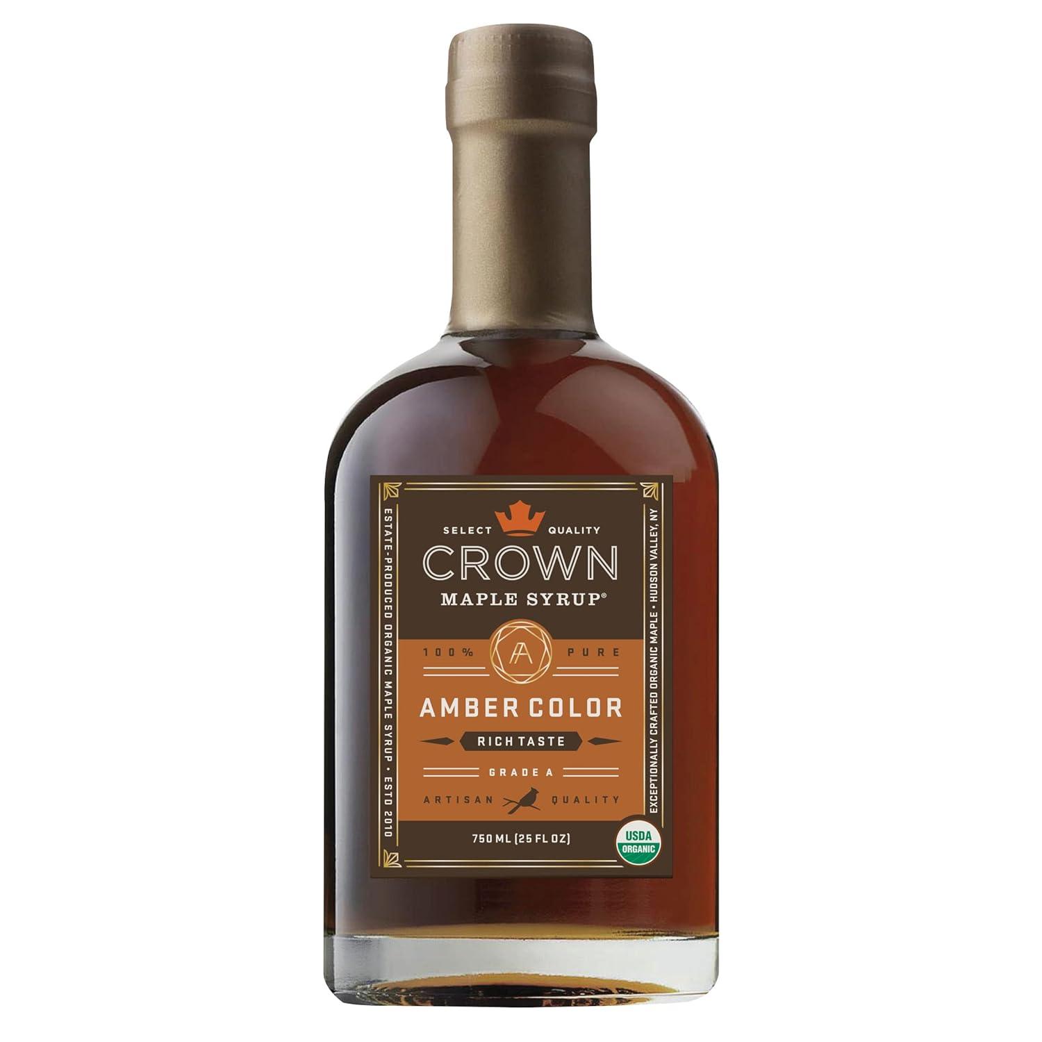 image:imageCrown Maple Very Dark Color Strong Taste Certified Organic Grade A Maple Syrup 128 Fl Oz 1 Gallon Single Pancakes Basting Glazes Sauces MustardsAmber