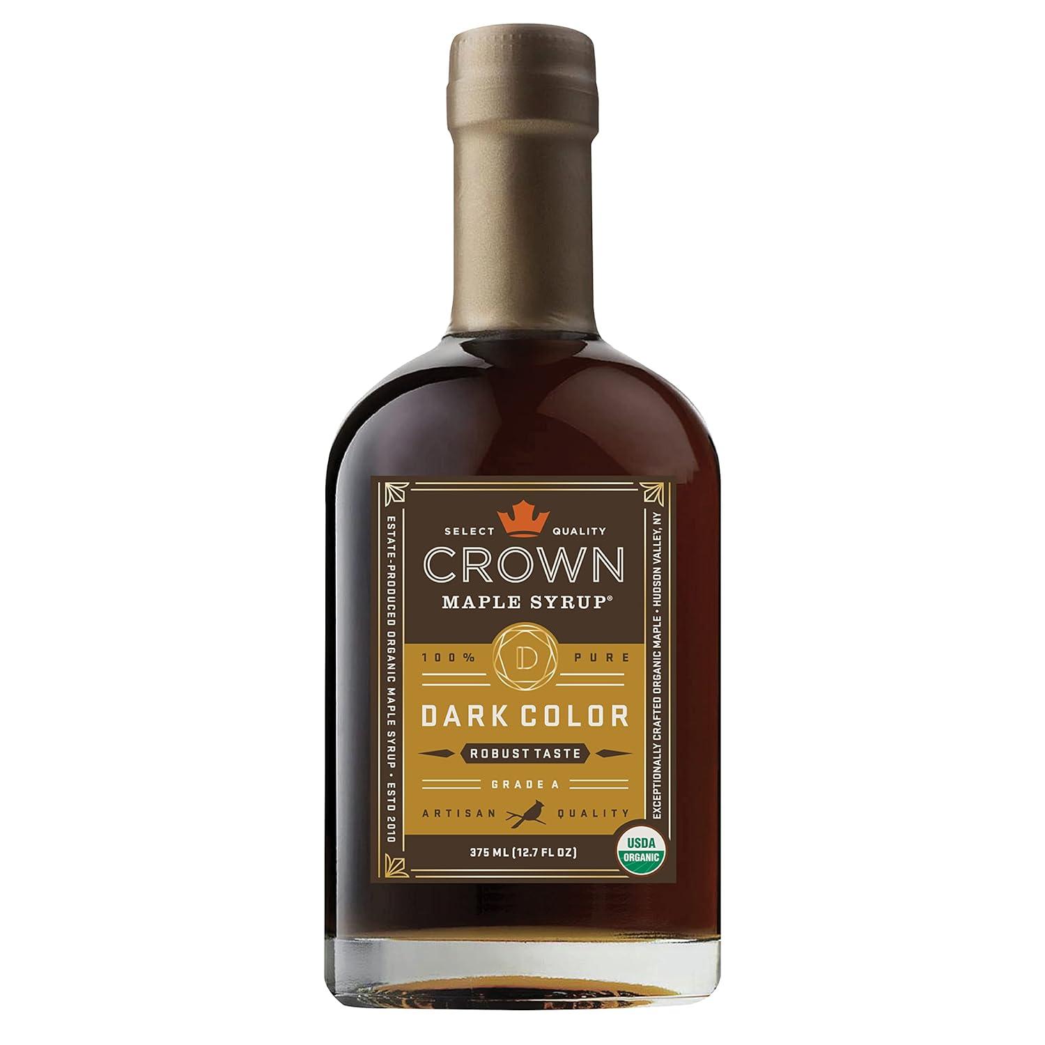 image:imageCrown Maple Very Dark Color Strong Taste Certified Organic Grade A Maple Syrup 128 Fl Oz 1 Gallon Single Pancakes Basting Glazes Sauces MustardsDark