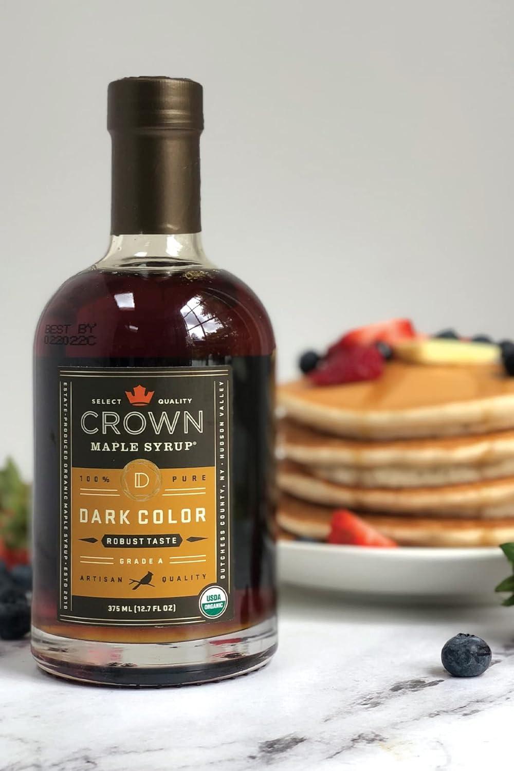 image:imageCrown Maple Very Dark Color Strong Taste Certified Organic Grade A Maple Syrup 128 Fl Oz 1 Gallon Single Pancakes Basting Glazes Sauces MustardsDark