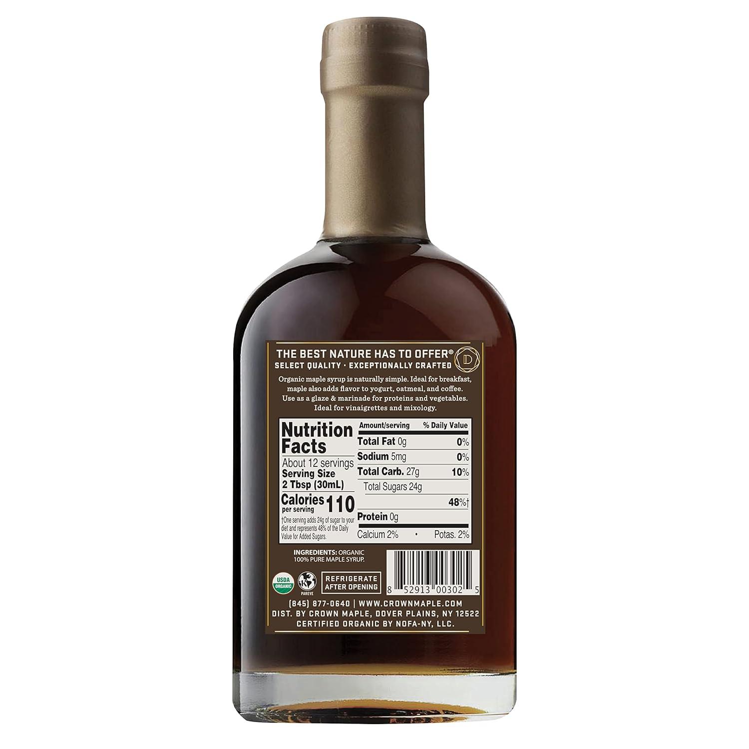 image:imageCrown Maple Very Dark Color Strong Taste Certified Organic Grade A Maple Syrup 128 Fl Oz 1 Gallon Single Pancakes Basting Glazes Sauces MustardsVery Dark