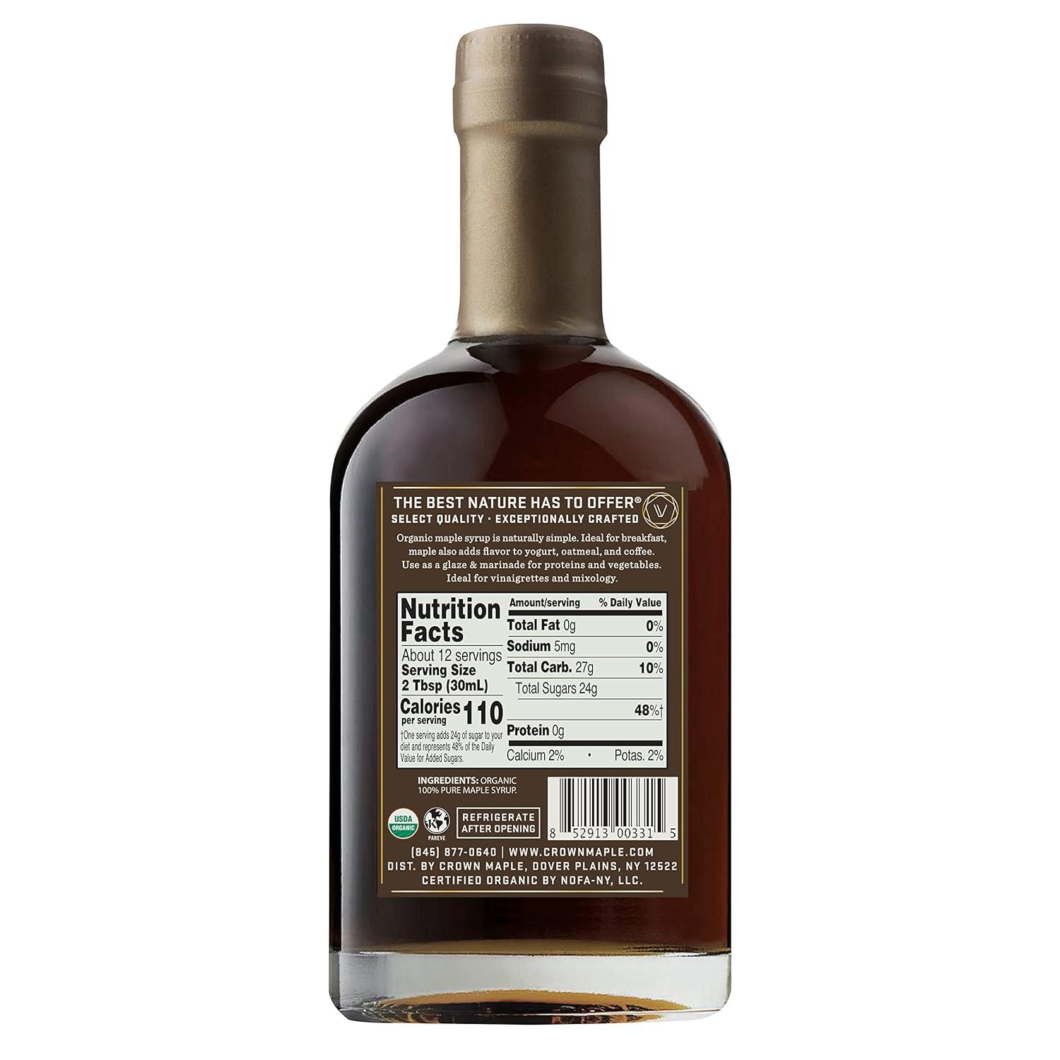 image:imageCrown Maple Very Dark Color Strong Taste Certified Organic Grade A Maple Syrup 128 Fl Oz 1 Gallon Single Pancakes Basting Glazes Sauces MustardsVery Dark