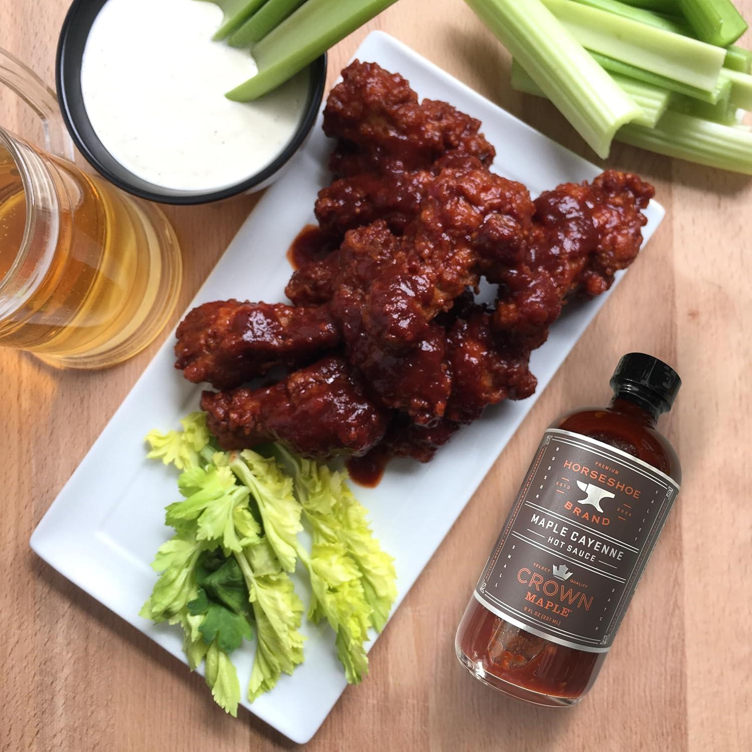 image:imageHorseshoe Brand Maple Cayenne Hot Sauce made with Crown Maple Syrup 8oz Bottle 8 Pack8 Oz Pack of 1