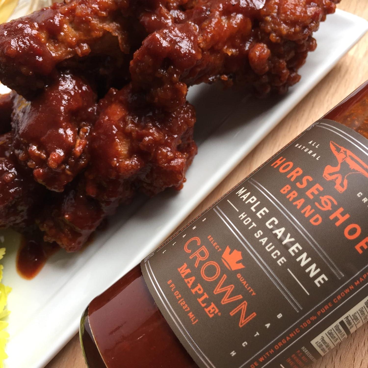 image:imageHorseshoe Brand Maple Cayenne Hot Sauce made with Crown Maple Syrup 8oz Bottle 8 Pack8 Oz Pack of 1