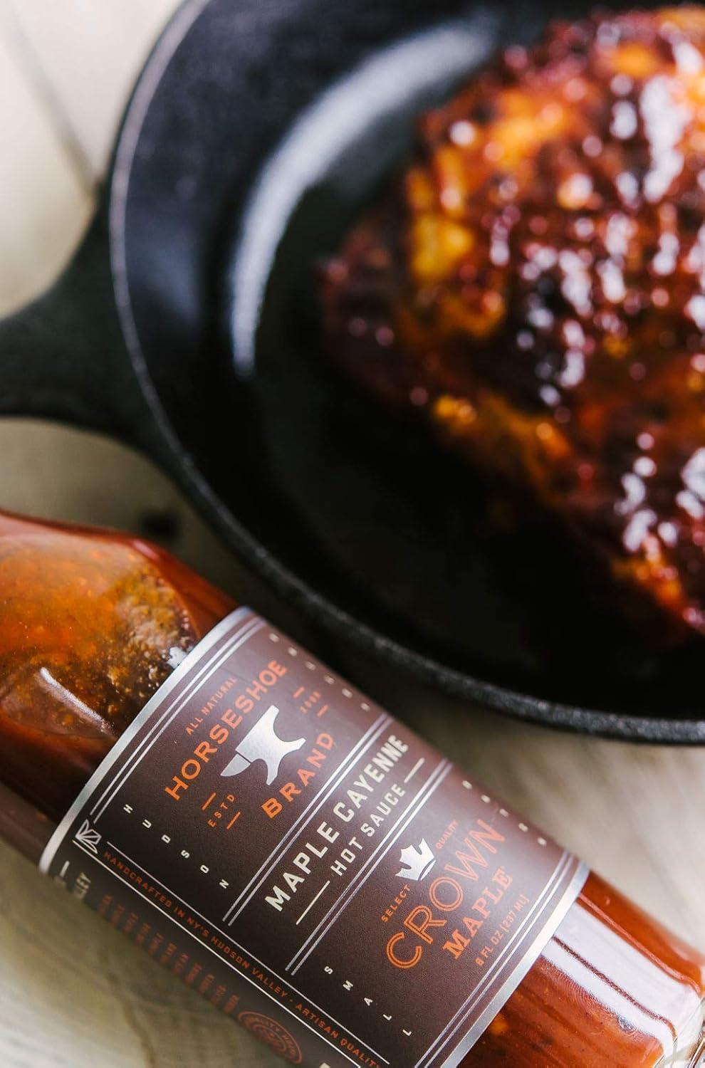 image:imageHorseshoe Brand Maple Cayenne Hot Sauce made with Crown Maple Syrup 8oz Bottle 8 Pack8 Oz Pack of 8