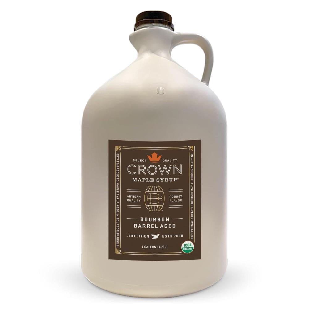 image:imageCrown Maple Bourbon Barrel Aged Organic Maple Syrup 128 Fl Oz Pancakes Flavor Cocktails Marinades and SaucesBourbon Barrel Aged