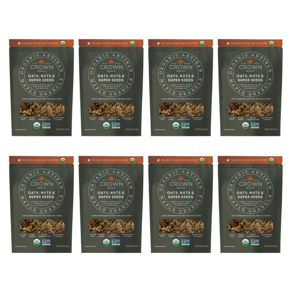 image:imageCrown Maple Organic Artisan Maple Granola Oats Nuts amp Super Seeds 20 Oz20 Ounce Pack of 8