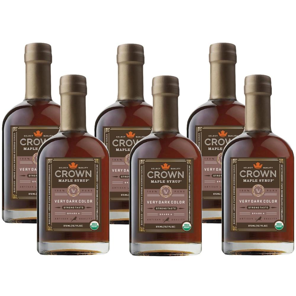 image:imageCrown Maple Very Dark Color Strong Taste Certified Organic Grade A Maple Syrup 128 Fl Oz 1 Gallon Single Pancakes Basting Glazes Sauces MustardsVery Dark