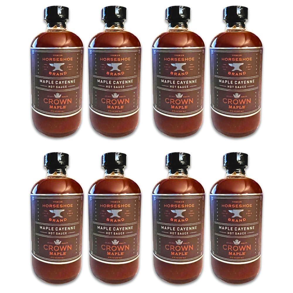 image:imageHorseshoe Brand Maple Cayenne Hot Sauce made with Crown Maple Syrup 8oz Bottle 8 Pack8 Oz Pack of 8