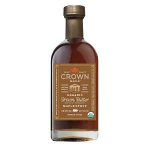 Crown Maple Brown Butter Flavor Organic Maple Syrup, 8.5 Fl Oz (Pack of 6)(Brown Butter Flavor)