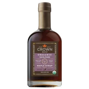 Crown Maple Dark Color Robust Taste Organic Maple Syrup, 100% Pure, Grade A, Gluten Free, No Preservatives, Non-GMO Pancake and Breakfast Topping, 25 Fl Oz(Very Dark)