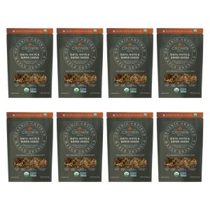Crown Maple Organic Artisan Maple Granola – Oats, Nuts & Super Seeds, 20 Oz(20 Ounce (Pack of 8))