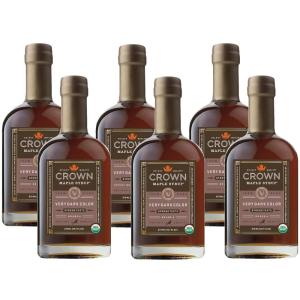 Crown Maple Very Dark Color Strong Taste Certified Organic Grade A Maple Syrup, 128 Fl Oz (1 Gallon), Single, Pancakes, Basting Glazes, Sauces, Mustards(Very Dark)
