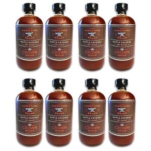 Horseshoe Brand Maple Cayenne Hot Sauce made with Crown Maple Syrup, 8oz Bottle (8 Pack)(8 Oz (Pack of 8))